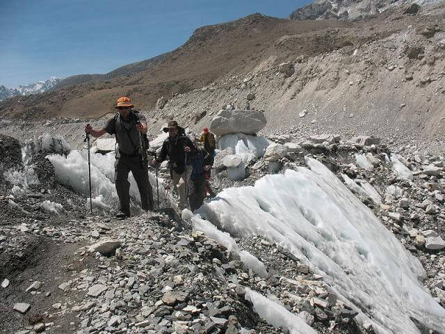 Ut över Khumbu Glacier
