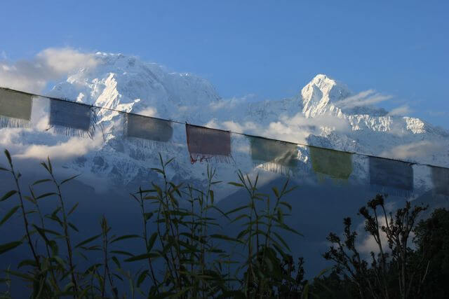 Skymning i Himalaya