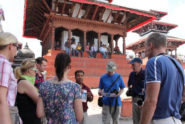Guidad rundtur vid Durbar Square i Kathmandu