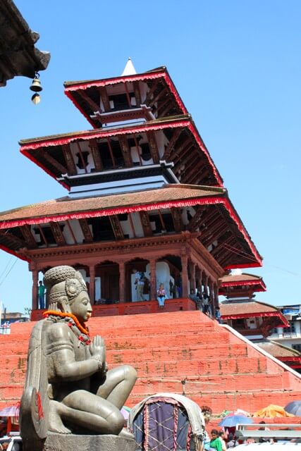 "Hippitemplet" på Kathmandu Durbar Square.