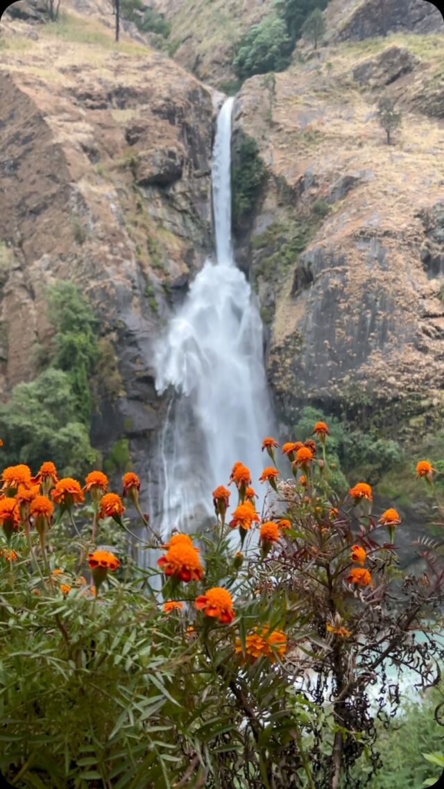 A waterfall at Jagat #annapurnacircuit #narphuvalley #nepal #himalaya #waterfalls #beautifulnature #mountains #trekking #instareels #fbreels #peaceful #tranquility #natureenergy #healingenergy #naturepower #hionlifeadventures